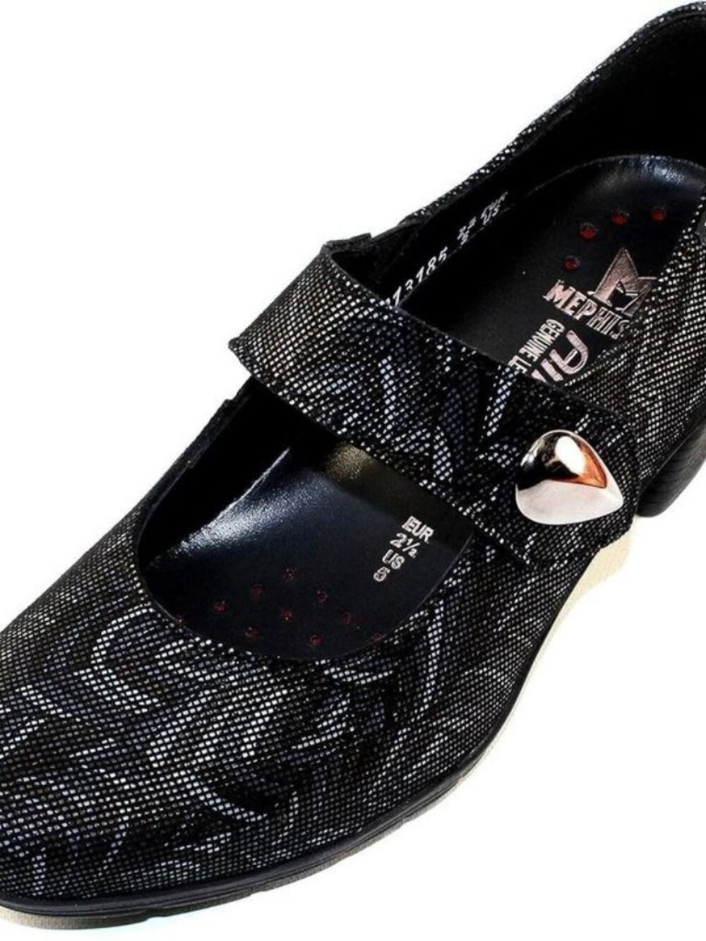 Mephisto  Womens Isora Shoe - Black Pixel Leather Women Size 10    NIB